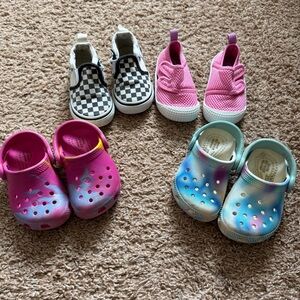 Kids 5C Shoe Bundle Crocs, Vans